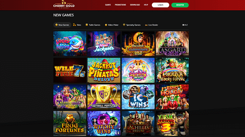 Cherry Gold Casino Games and Software