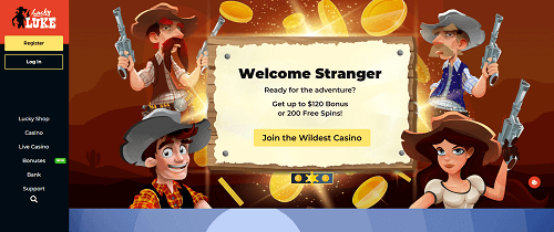 Bonuses and Promos at Lucky Luke Casino